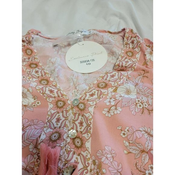 Salty Bright Pink Floral Boho Dress - Picture 5 of 7